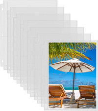 30 Pack 8X10 Photo Sleeves for 3 Ring Binder, Hold 60 Photos