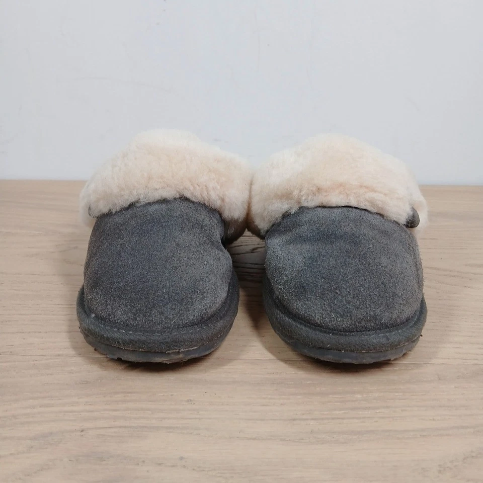 Zapatillas EMU Australia Para Mujer 7 Jolie Gris Gamuza Piel de Oveja Forradas Acogedoras Sin Cordones Foto 4 de 4