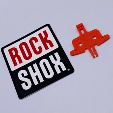 ROCK SHOX Mountain Bike Fork Shox MTB Sticker Decal Tool Red Black 3 x 2.5