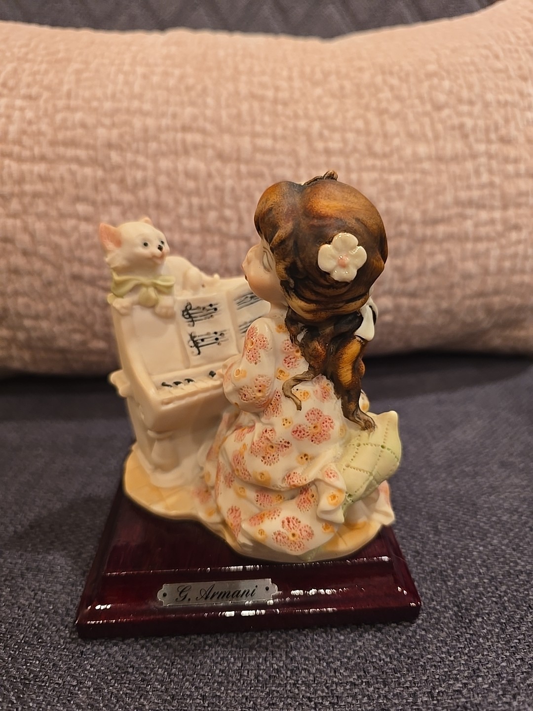 G. Armani Figurine Girl Playing Piano