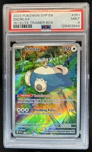 2023 Pokemon SV Black Star Promos Snorlax Full Art #051 PSA 9