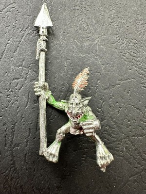 Citadel Warhammer Orc Forest Goblin with Spear Spider Rider Metal OOP G10 