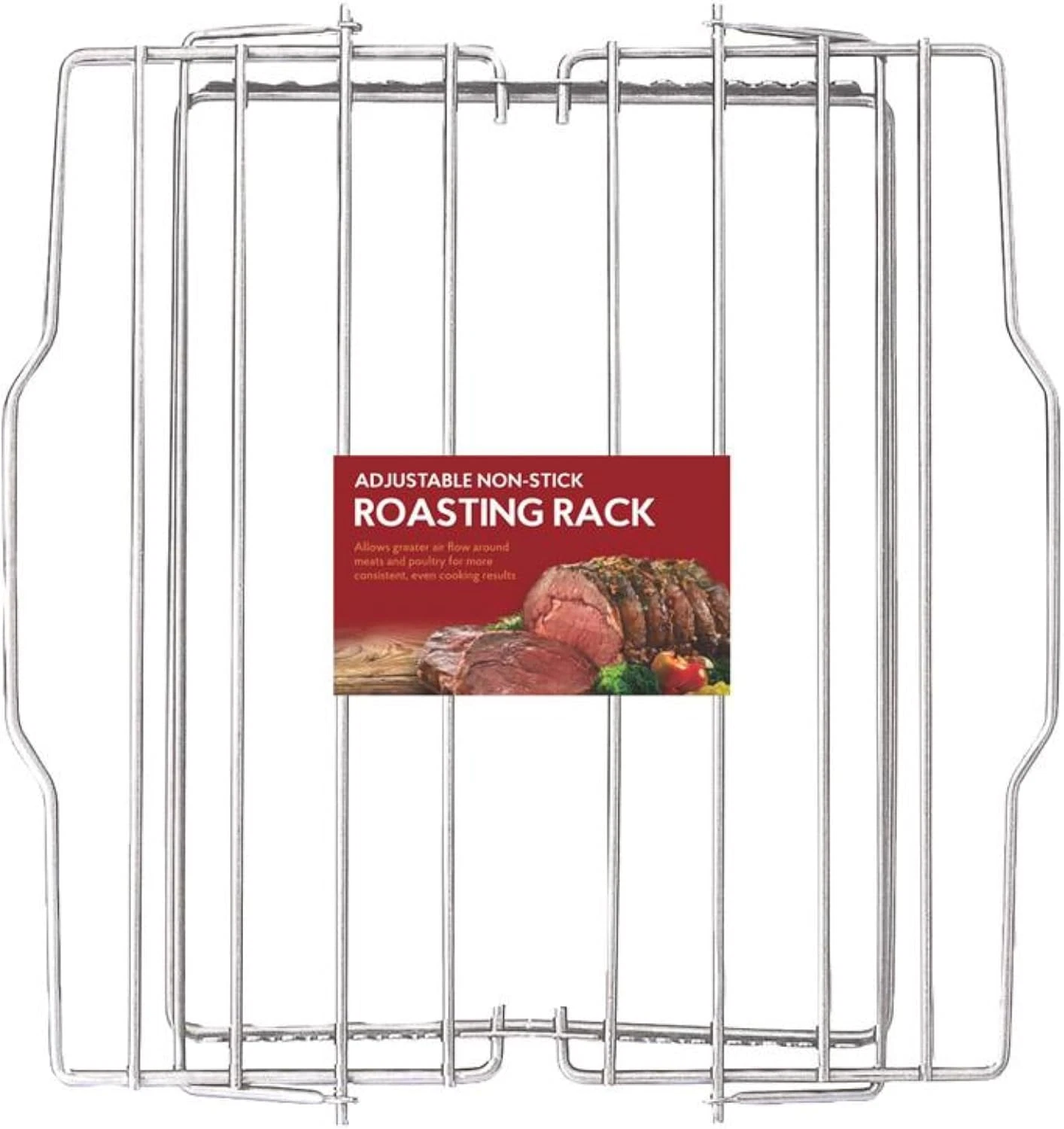 Roasting Adjustable Baking Rack, Chrome-Plated Steel, Adjusts to 7 Different Pos