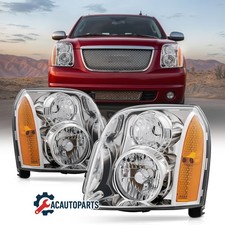 For 2007-2014 Gmc Yukon Denali Xl1500 2500 Headlights Leftright Side Halogen