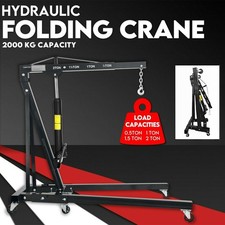 2 Ton Hydraulic Folding Engine Crane Hoist Lift Lifter Tonne Jack Stand Workshop