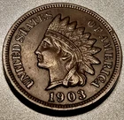 ■ 1903 INDIAN PENNY ONE CENT ☐ XF