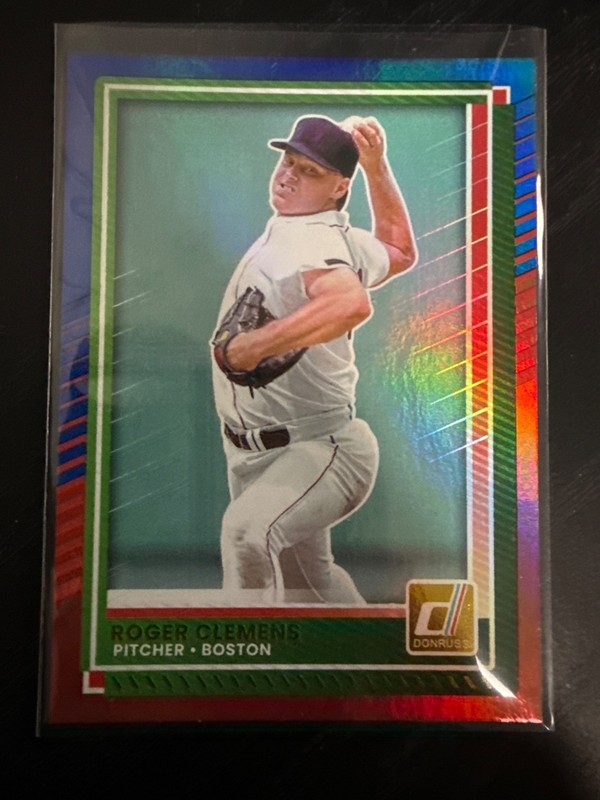 Roger Clemens 2025 Donruss Red and Blue #17 Boston Red Sox