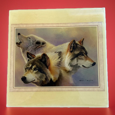 Wolves Are Forever Rare Art On Tile By Bob Quick 1992