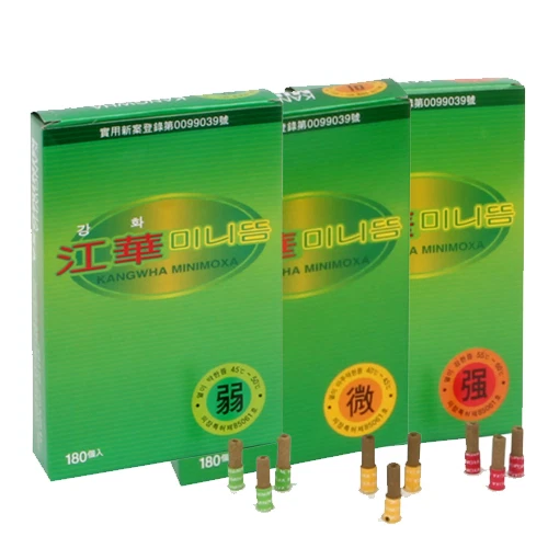 3 Box (Free Tracking) Kang Wha Mini Moxa Moxibustion Stick-on 180pcs 3 Type