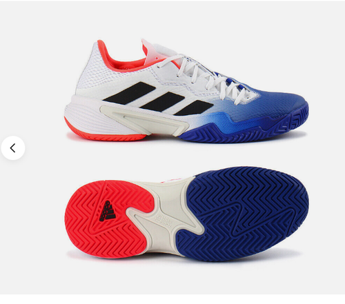 Adidas Men's Barricade Lucid Blue/Core Black/Solar Red HQ8917 Trainer Authentic - Picture 7 of 8