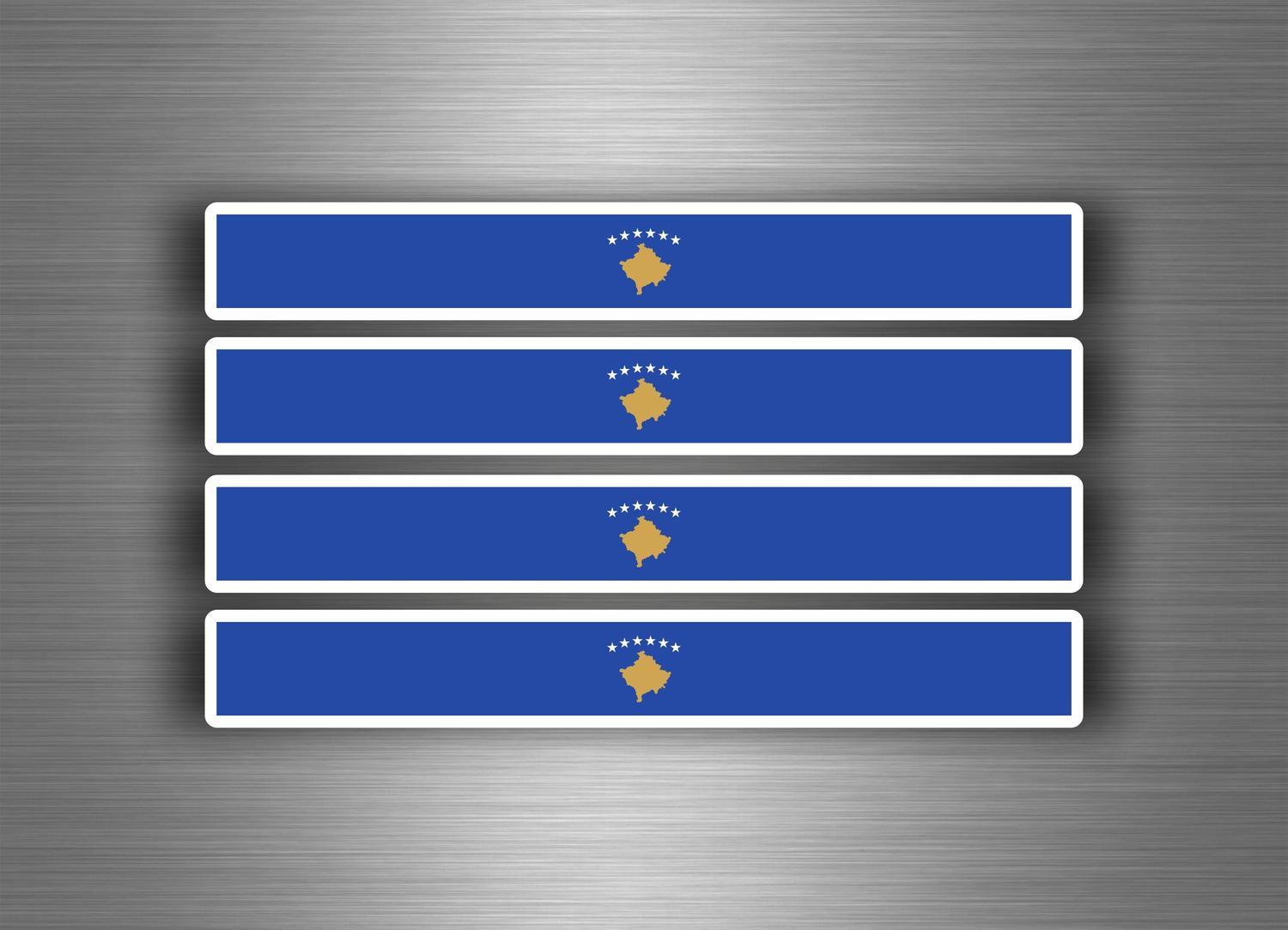 Lot De 4 Stickers Drapeau Ukraine - Pour Voiture, Moto, Casque - Décor Tuning Patriotique