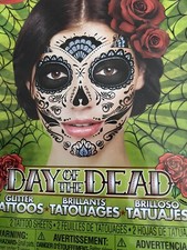 New Savvi Halloween  Day of the Dead  Facial Tattoos Unopened package Temporary