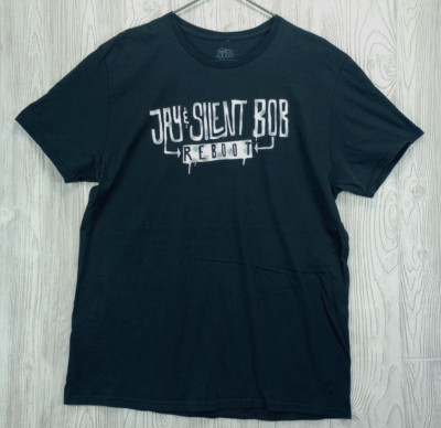 Jay & Silent Bob Reboot Shirt XL Black Short Sleeve Movie Promo Kevin Smith SMOD