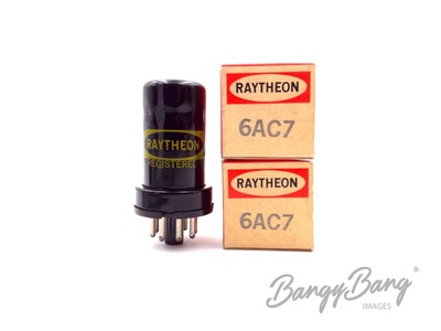 2 Vintage Raytheon 6AC7/VT-112/1852 Sharp Cut-off Metal Pentode Valve- BangyBang