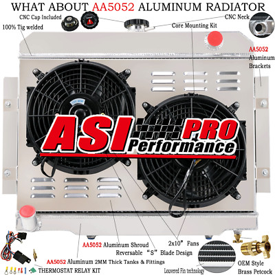 3 Row Radiator Shroud Fan FOR 1972-1986 Jeep CJ5 CJ6 CJ7 /Scrambler AT MT