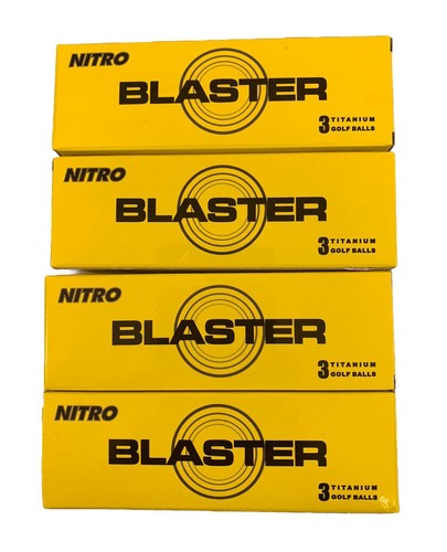 1 Dutzend NITRO BLASTER TITAN Golfbälle ~ GELB ~ 4 Hüllen ~ 1 Dutzend ~ NEU - Bild 1 von 3