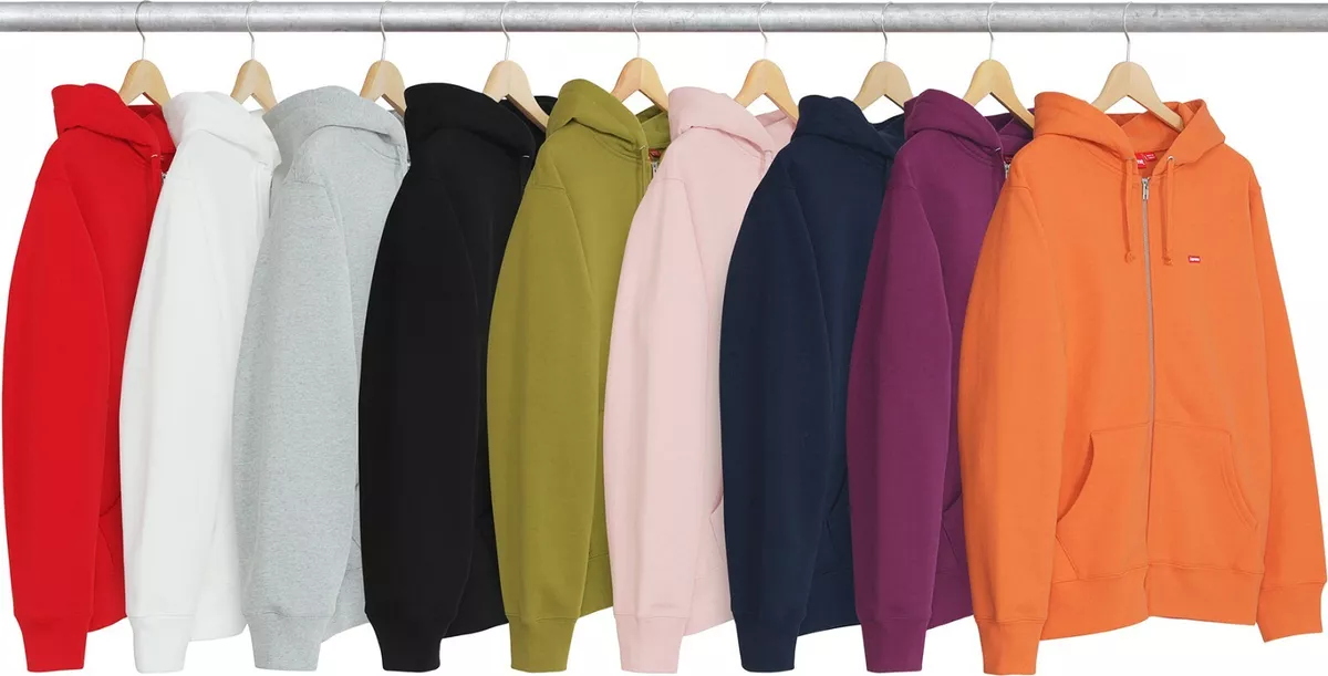 Supreme Small Box Logo Zip Up Hooded Sweatshirt FW17 (FW17SW43) Men Sizes  M-XL