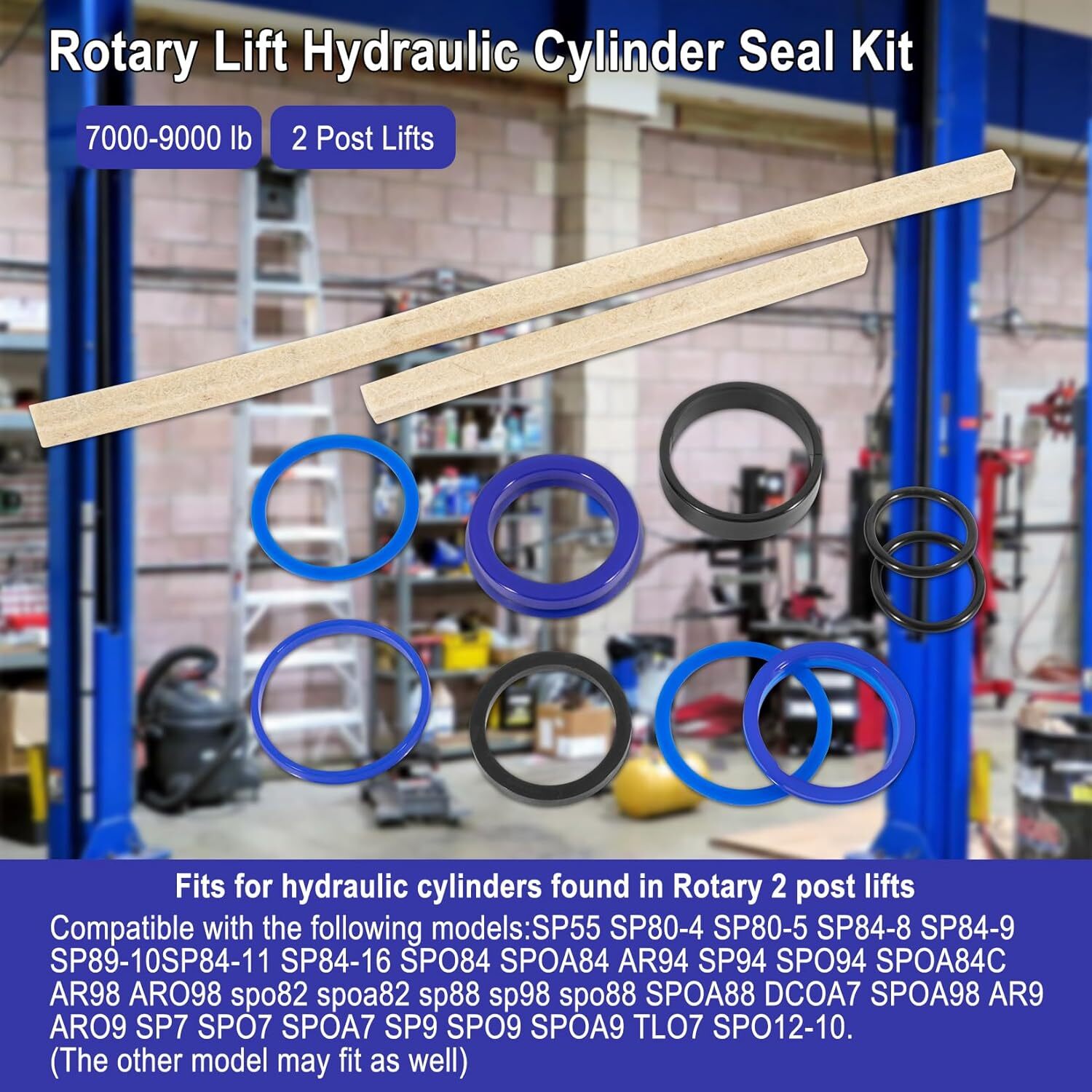 Spo9 Rotary Lift Kit Hydraulic Cylinder Seal Kit for SPO9 SP0A9 SPO7 SPOA7 ...