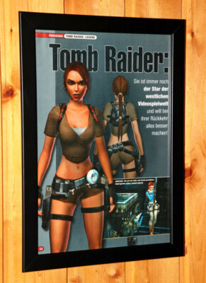 Tomb Raider Legend Video Game Rare Small Poster / Old Ad Page