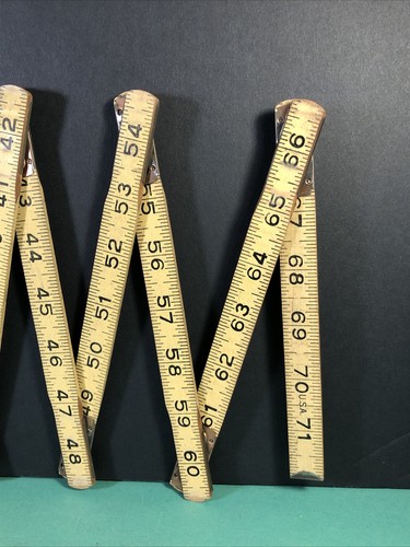 Vintage Oxwall | 72" Wooden Folding Extension Ruler | Made In USA - Picture 5 of 15