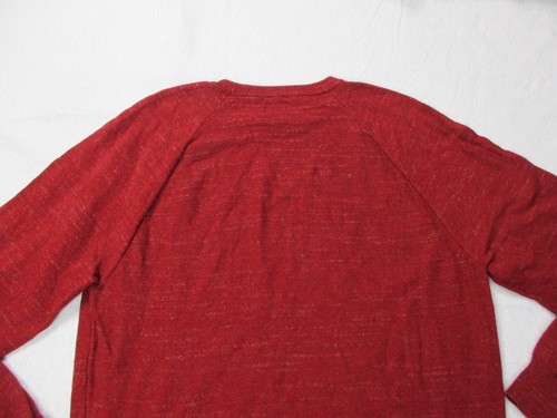 J. Crew budded crewneck sweater Men Large W42 Red Raglan Heather Moroccan F9518 - Picture 14 of 15