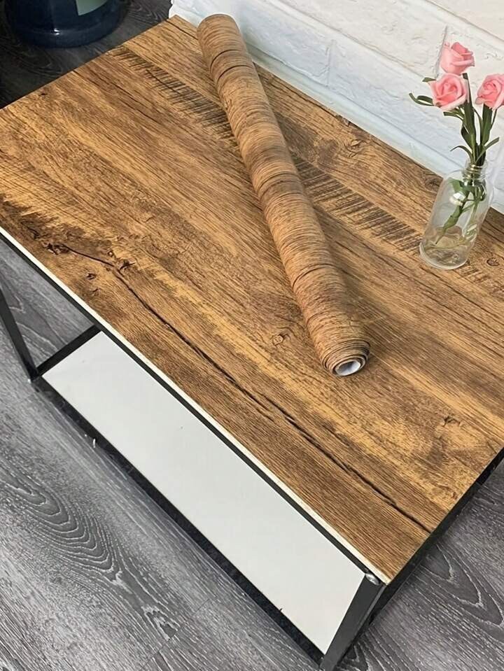 Oak Wood Effect Vinyl Wallpaper Self Adhesive Cupboard Worktop Wrap