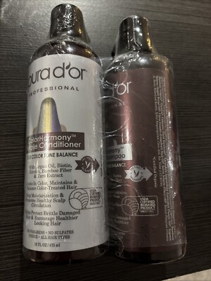 2 PuraD'Or Color Harmony Purple Shampoo and conditioner 16 fl oz