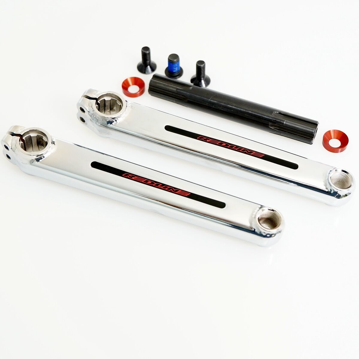 REDLINE FLIGHT BMX 3-piece Cranks Chrome Old School BMX 175 REDLINE FLIGHT BMX 3-piece Cranks Chrome Old School BMX 175