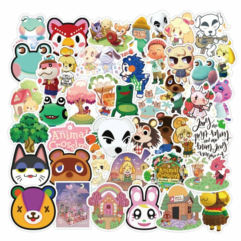 50pcs Animal Crossing New Horizons Stickers Laptop Luggage Decal Nintendo Switch eBay