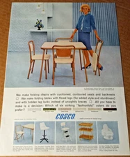 1965 vintage print ad - Cosco tables chairs Hamilton furniture Columbus Indiana