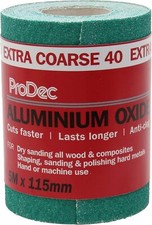 5mt Green Aluminium Oxide Anti Clog Sandpaper Roll P40 Grit