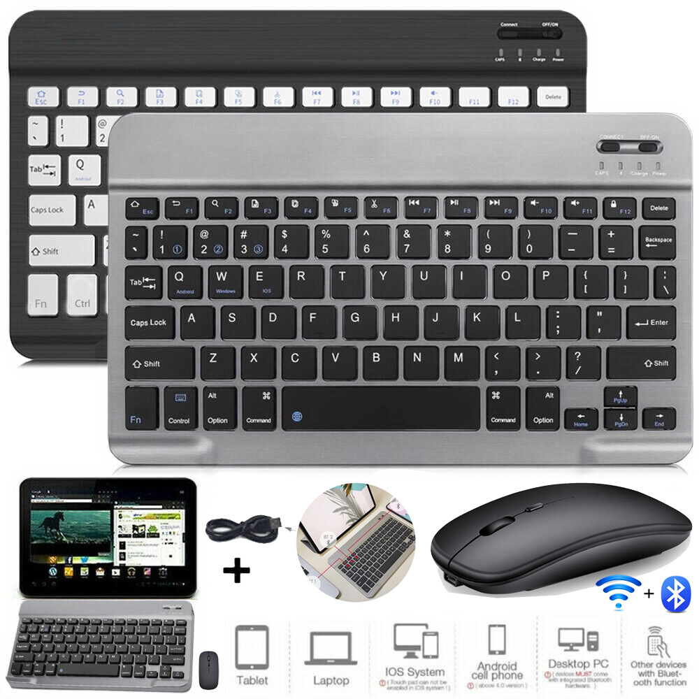 Wireless Bluetooth Keyboard Mouse For Lenovo Tab M10 K10 M10 Plus