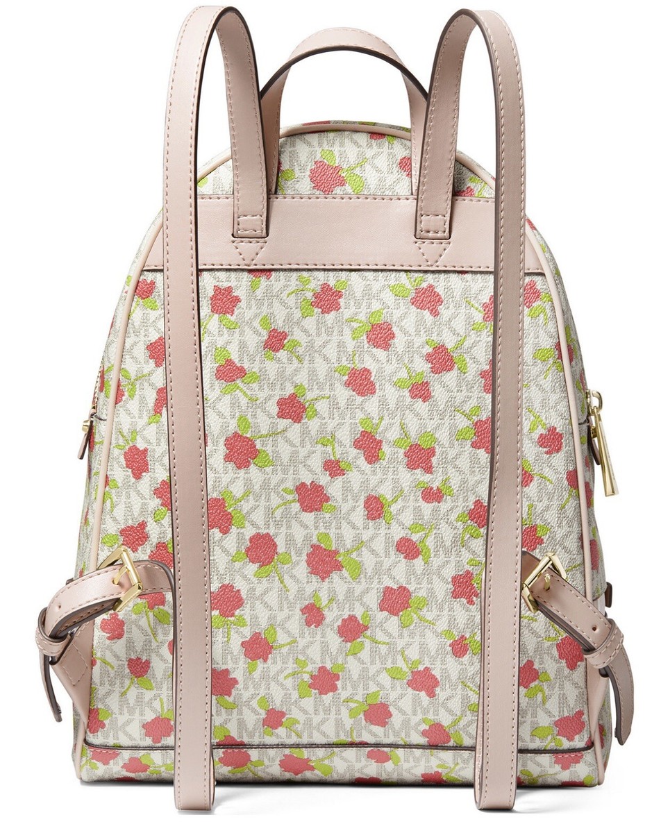 Michael Kors Rhea Zip Medium Backpack Vanilla Multi Color  display picture 1