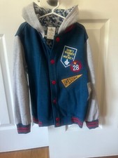 Brand New - Disney Collection Boy's Jacket Bomber Mickey Mouse Blue Snap Sz 5/6