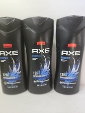 Lot 3 Axe Men Phoenix Crushed Mint  Rosemary Scent Clean  Cool Body Wash 16 oz