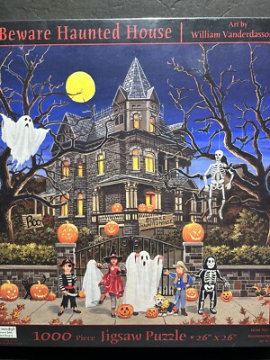 Halloween Jigsaw Puzzle Haunted House 1000 piece NEW Sealed Classic ...