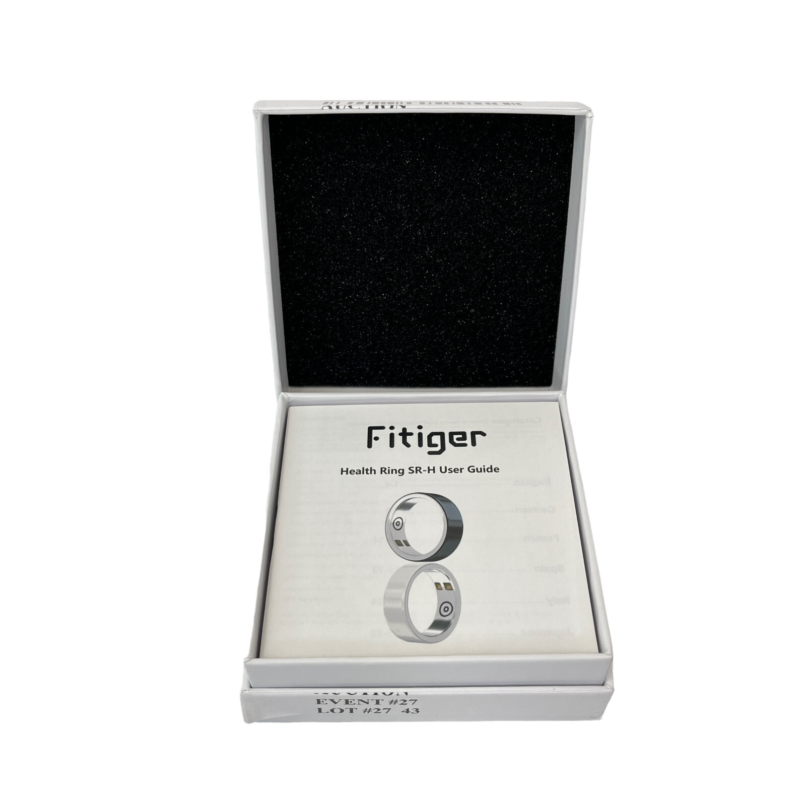 Fitiger SRH Black Waterproof Smart Health Fitness Tracker Ring Size 17