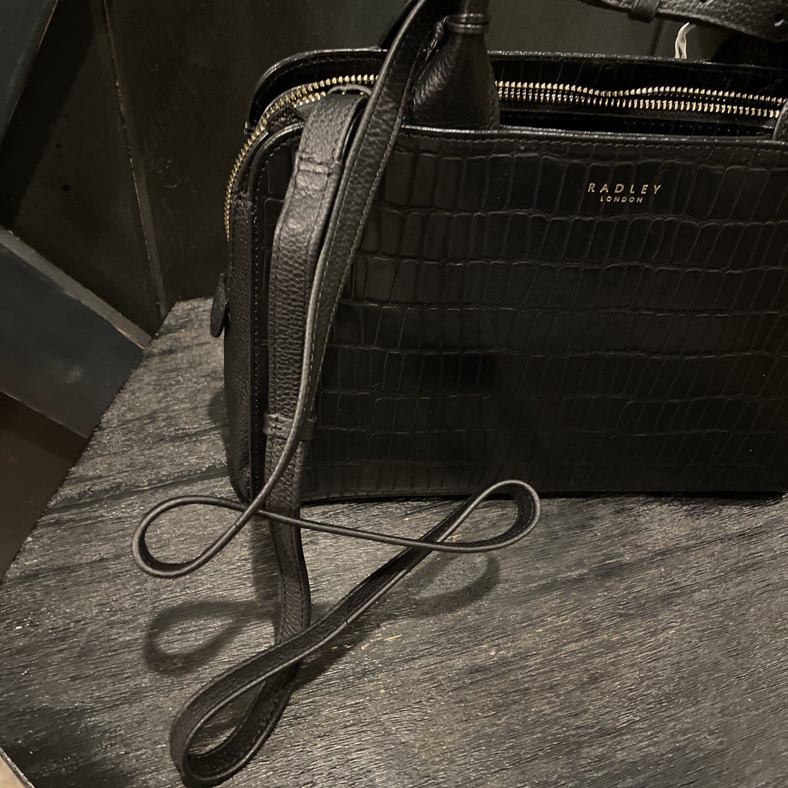 Radley London Liverpool Street Multiway Croc Embossed Leather Satchel
