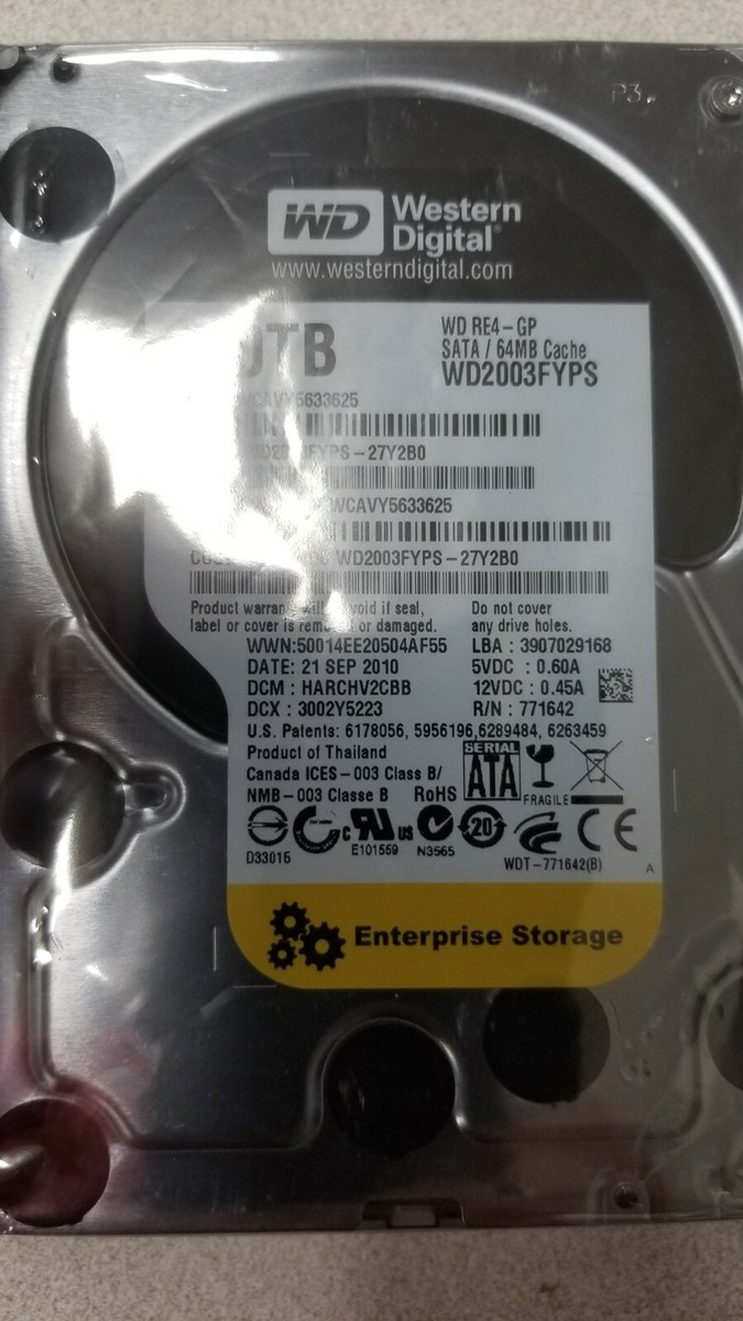 Western Digital WD2003FYPS Hard Drive 2TB 3,5