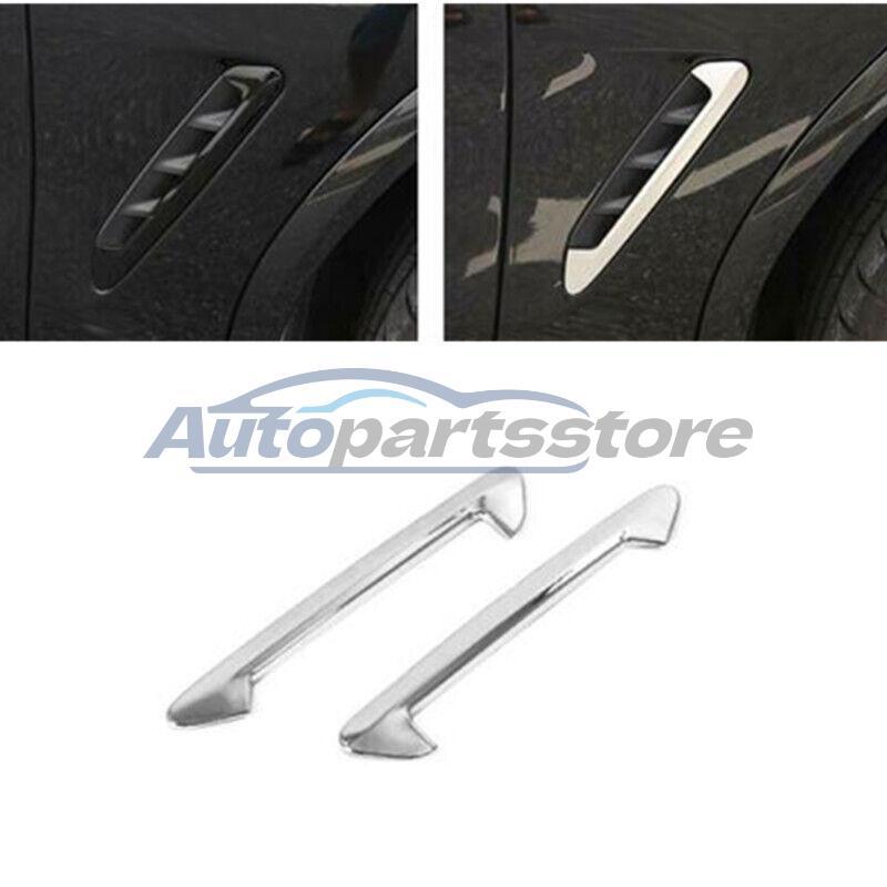 For BMW X3 G01 2018-2022 Chrome 2PCS Side Fender Air Vent Outlet Cover Trim