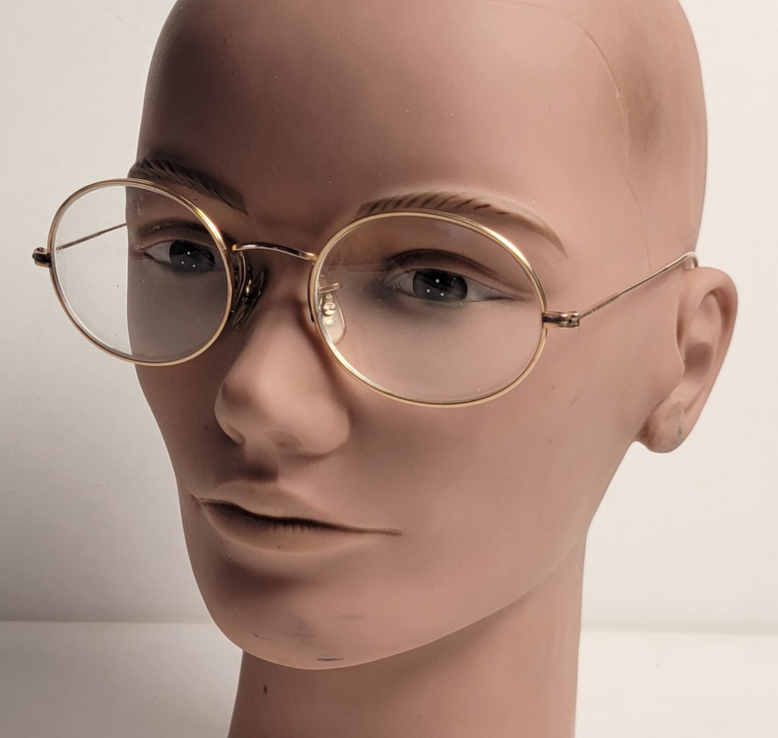 Montura De Gafas Ovaladas Con Alambre Dorado Lleno De VTG U.S.A. Solo 53/19/105