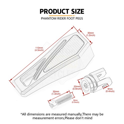 Driver Foot Pegs Floorboards For Harley Softail Street Bob 2018-24 Front Pedal - Picture 37 of 99
