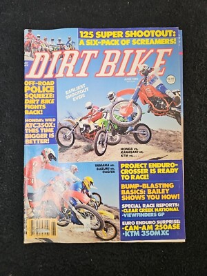 Dirt Bike Magazine June 1985 Gary Bailey Yamaha Cagiva Suzuki Honda ATC350X 