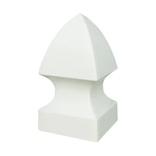 Fence Vinyl Post Cap White 5X5in Gothic Fencing Lightweight Outdoor Top