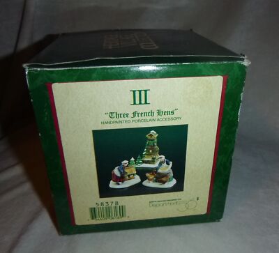 Dept 56 Three French Hens Twelve Days of Dickens Heritage Village Christmas MIB