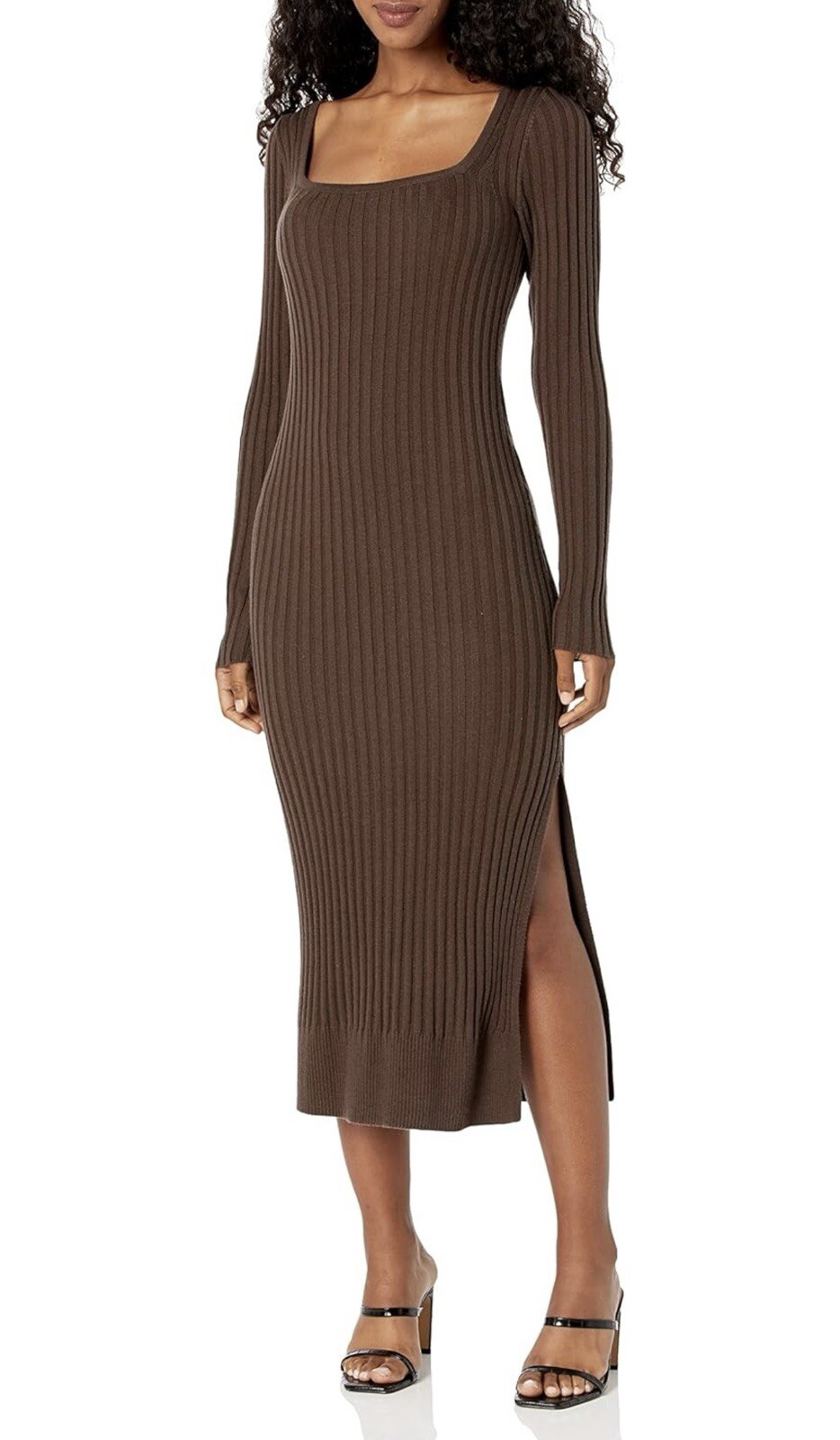 PAIGE Women's Benita Long Sleeve Midi Sweater Dress Ribbed Sz XL NWOT