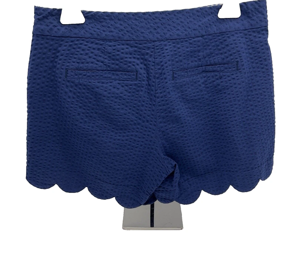 Saia curta feminina Vineyard Vines tamanho 2 azul Seersucker - Imagem 3 de 4