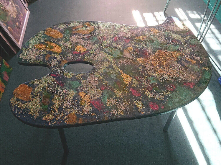 Table basse Palette multicolore 65x96 cm (Paillettes) - Photo 3/4