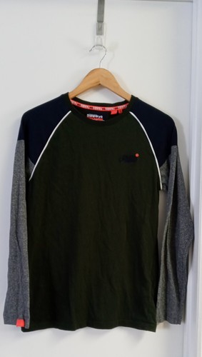 Superdry Men's T Shirt Black & Grey Size S