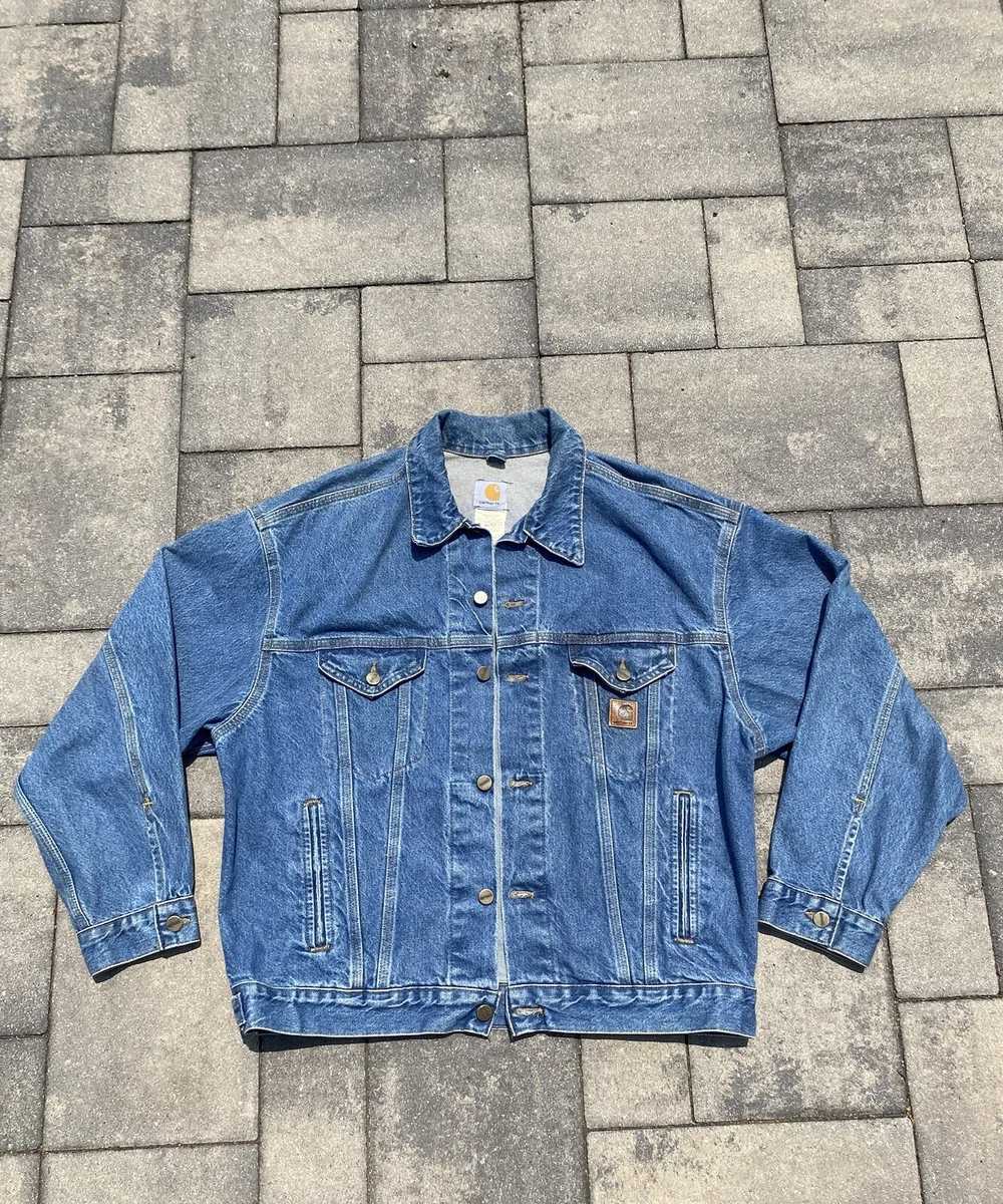 Blue jean carhartt jacket discount